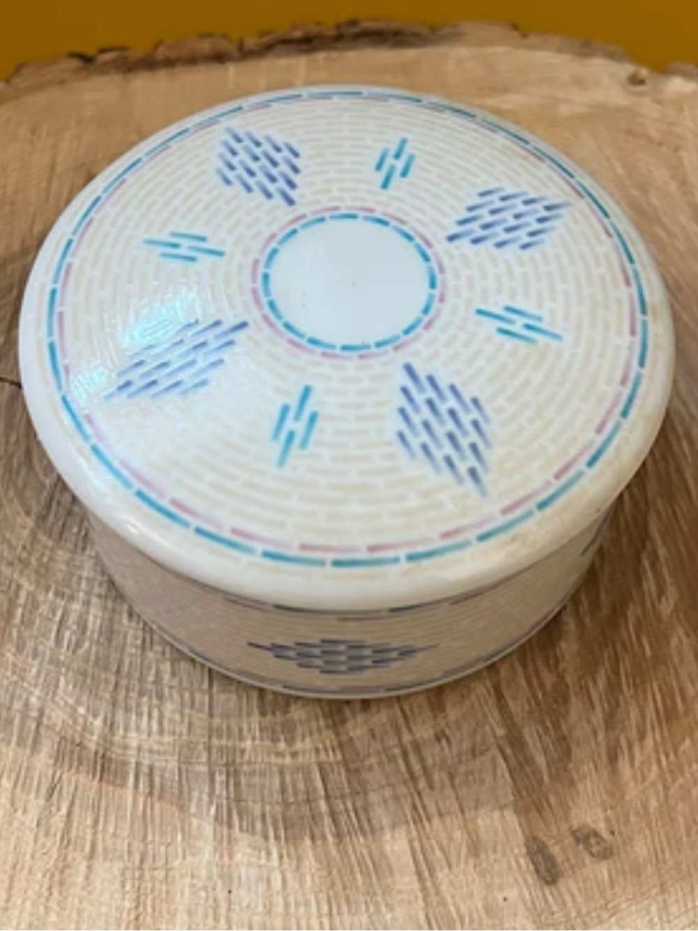 Vintage Pier1 Decorative Lidded Ceramic Trinket Jewelry Box